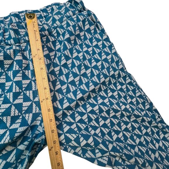 Soft Surroundings Wide Leg Lounge Pants Women’s L Blue Geometric Elastic Waist - Picture 6 of 8